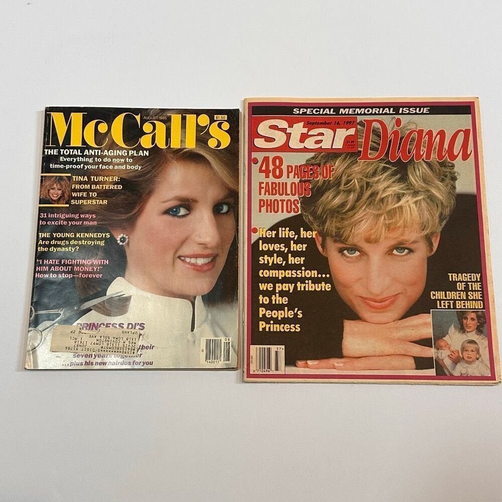 Vintage Princess Di Magazine Covers McCall’s and Star